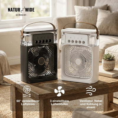 USB Air Cooler Humidifier Ice Tank & 7-Color LED