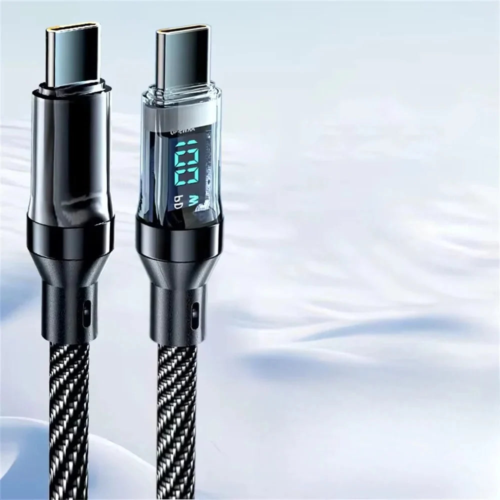 USB-C Charging Cable 120W Fast Charging Real-Time Power Display