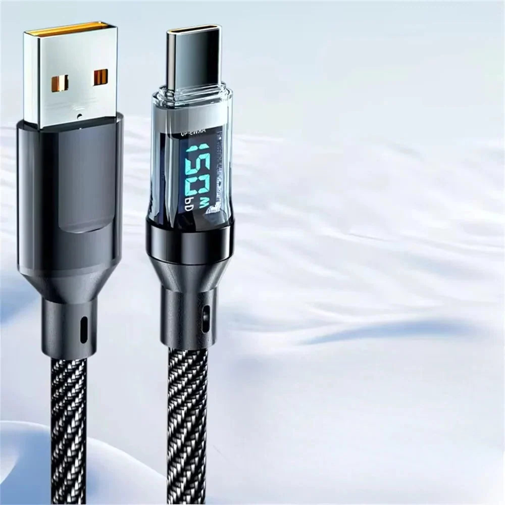 USB-C Charging Cable 120W Fast Charging Real-Time Power Display