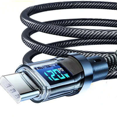 USB-C Charging Cable 120W Fast Charging Real-Time Power Display
