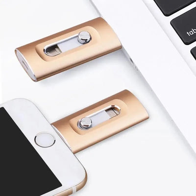 USB Flash Drive 3-in-1 Lightning USB-C & USB-A