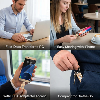 USB Flash Drive 3.0 Type-C & OTG Foldable Metal