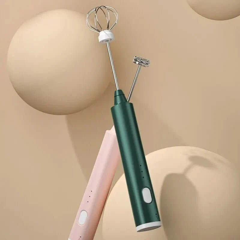 USB Rechargeable Milk Frother, 3-Speed Stainless Steel Whisk