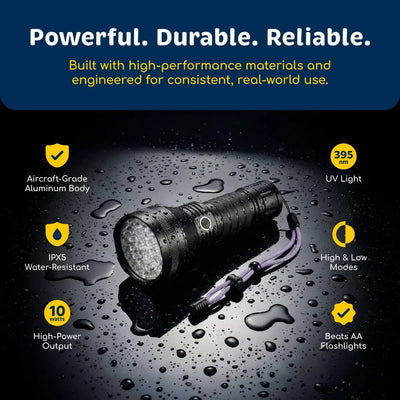 UV Flashlight 51 LED Rechargeable Pet Stain Detector