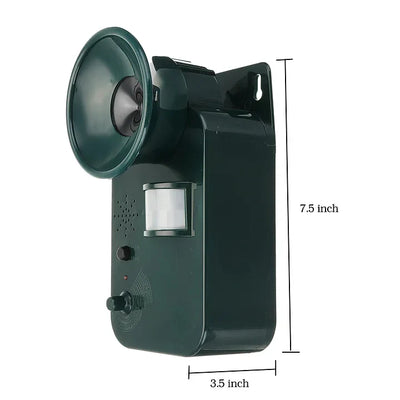 Ultrasonic Animal Repeller Motion-Activated & Flashing Light Weather-Resistant