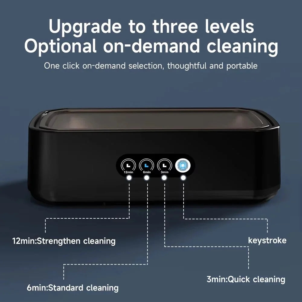 Ultrasonic Jewelry Cleaner 49 kHz Stainless Steel Tank