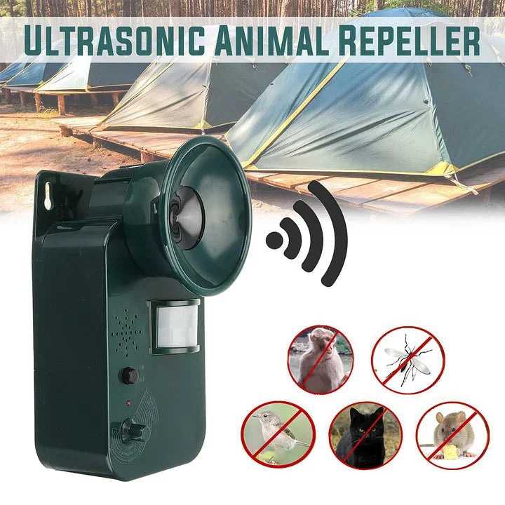 Ultrasonic Pest Repeller Motion-Activated Adjustable Frequency