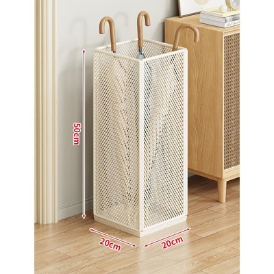 Umbrella Stand Compact Ventilated Metal Mesh Rust-Resistant