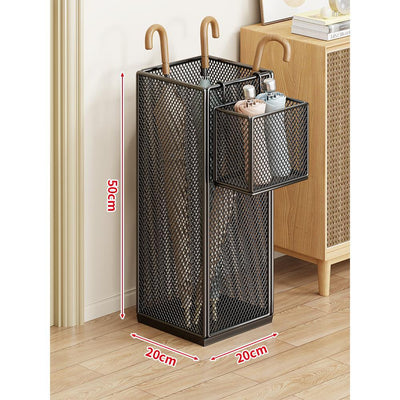 Umbrella Stand Compact Ventilated Metal Mesh Rust-Resistant
