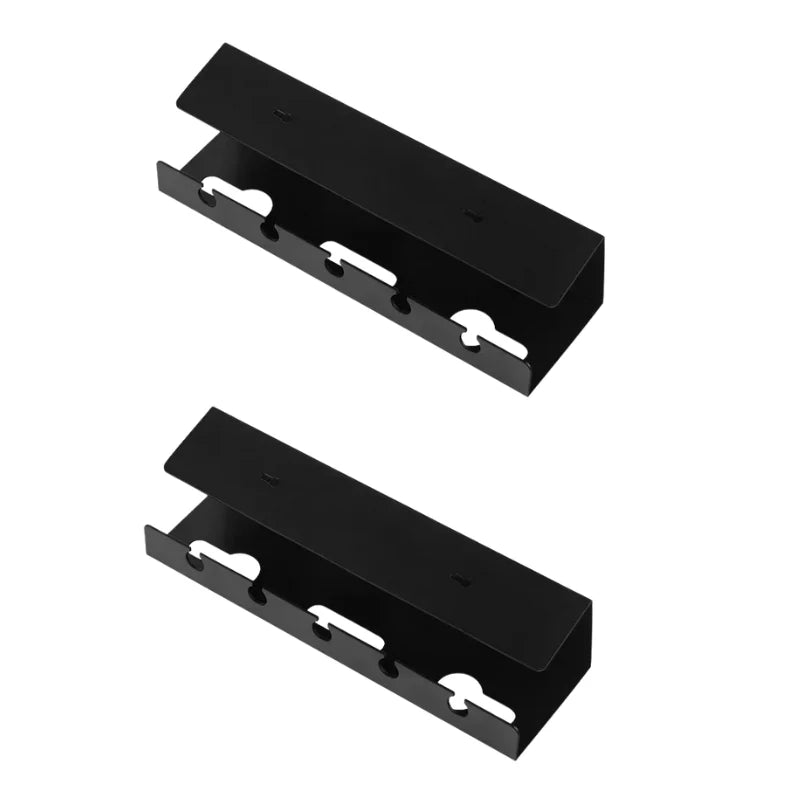 Under-Desk Cable Channel Clamp-On Hinged Lid 2-Pack