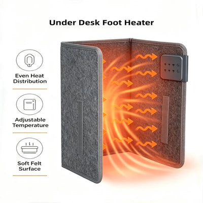 Under Desk Heater Foldable Mat & Foot-Activated Control