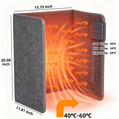 Under Desk Heater Foldable Mat & Foot-Activated Control