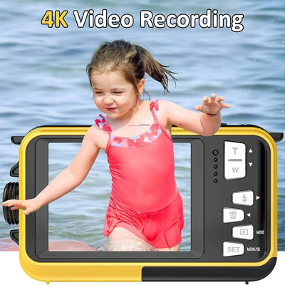 Underwater Camera 4K 64MP Waterproof to 16 Feet