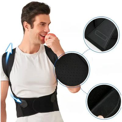 Upper Back Brace Adjustable Straps & Discreet Fit