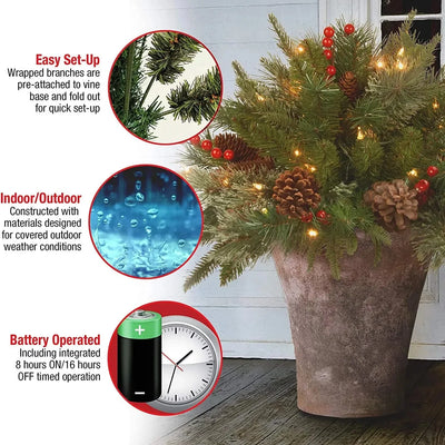 Urn Filler Battery Operated Timer & Warm White LEDs