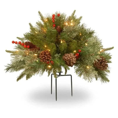 Urn Filler Dense Evergreen & LED Timer