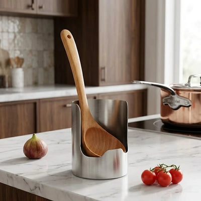 Utensil Rest Holder Stainless Steel Space-Saving Vertical Design