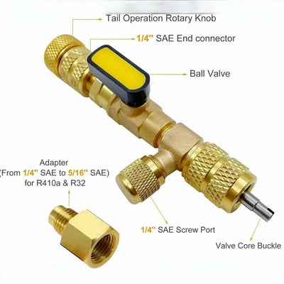 Valve Core Tool Dual Port Heavy Duty Metal