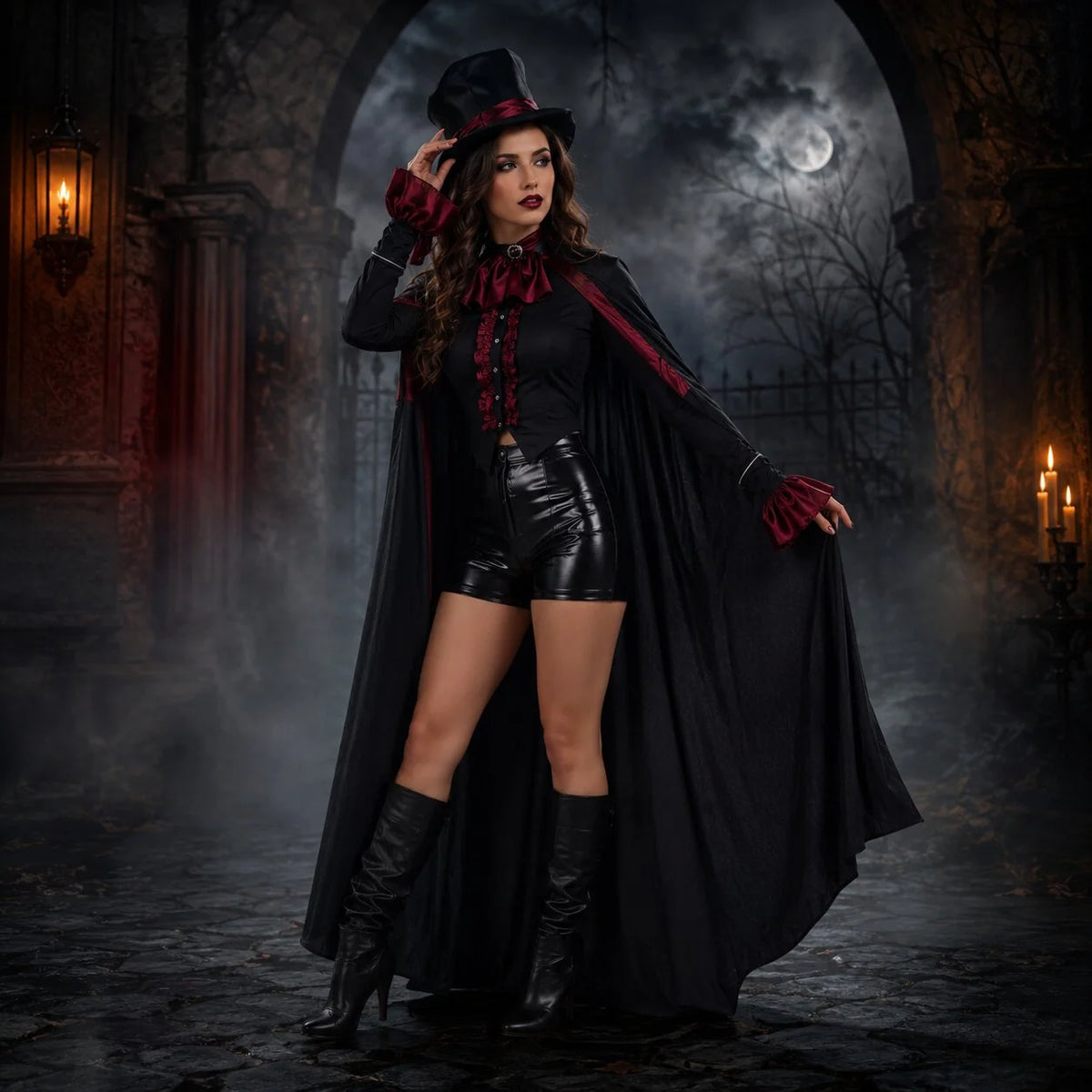 Vampire Costume Adult Classic Halloween Style