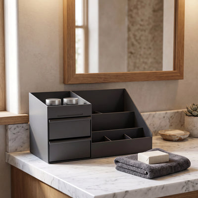 Vanity Bottle Organizer Multi-Slot Stable Base Compact Storage