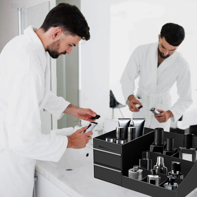 Vanity Bottle Organizer Multi-Slot Stable Base Compact Storage