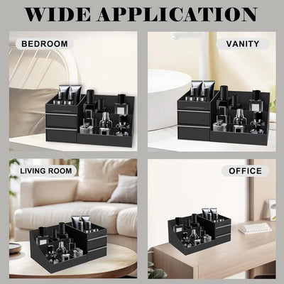 Vanity Bottle Organizer Multi-Slot Stable Base Compact Storage