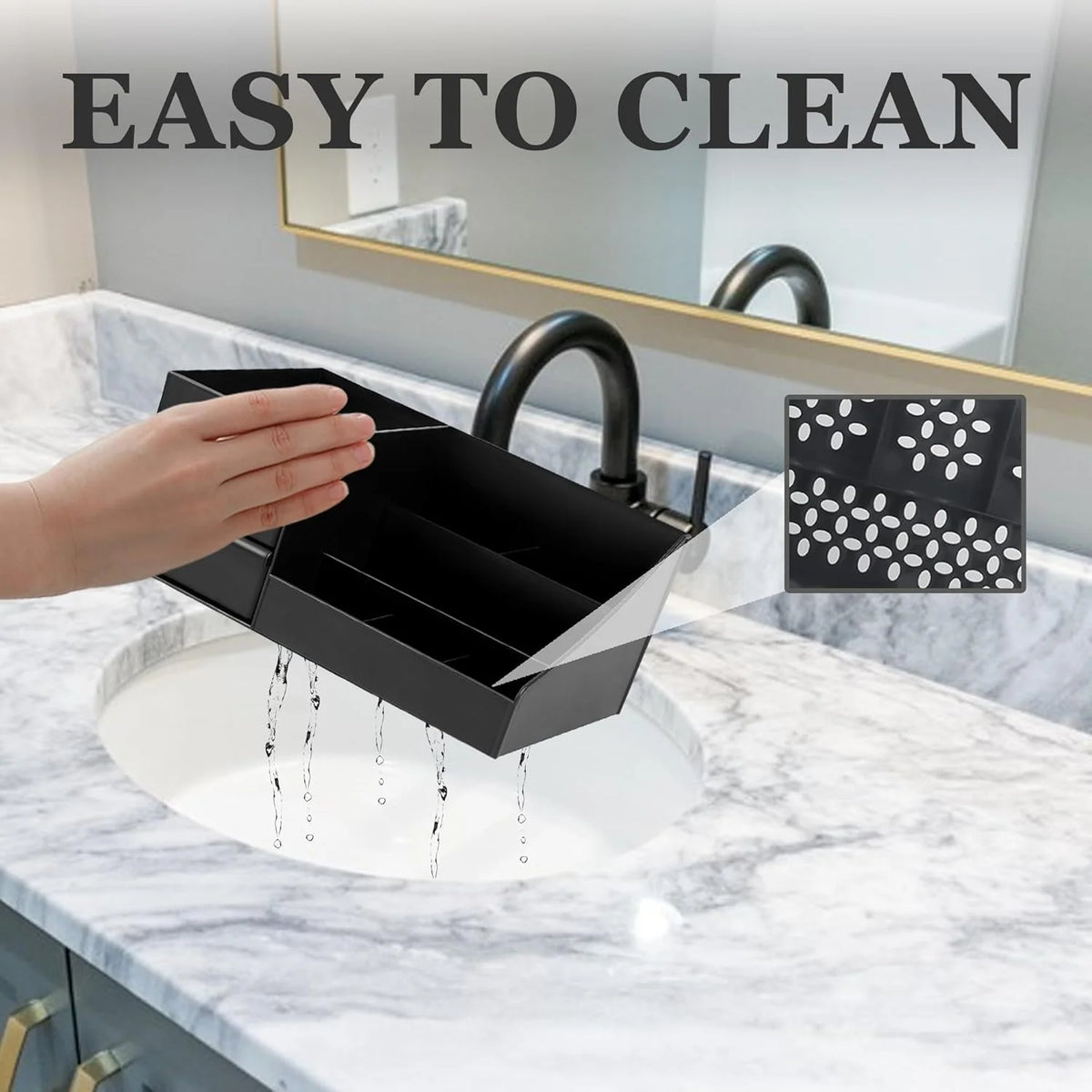 Vanity Bottle Organizer Multi-Slot Stable Base Compact Storage