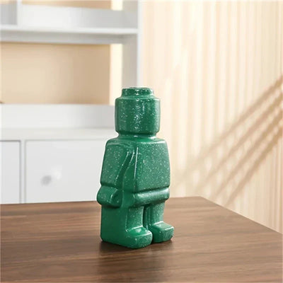 Vase Modern Building Block Smooth Resin