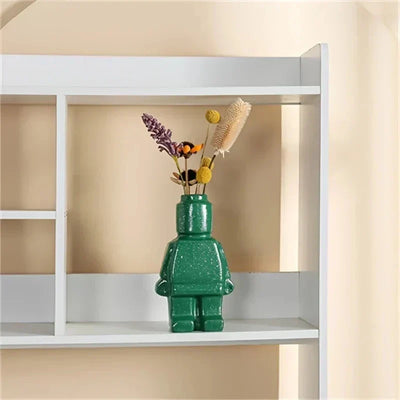 Vase Modern Building Block Smooth Resin