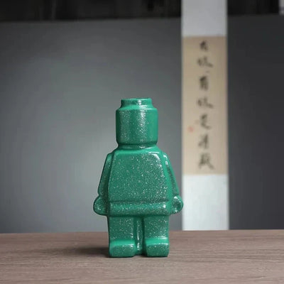 Vase Modern Building Block Smooth Resin