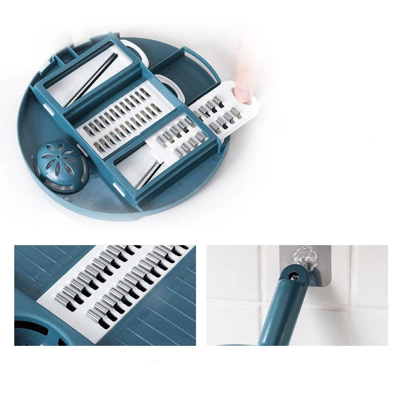 Vegetable Cutter Set 12-in-1 Stainless Steel Blades & Storage