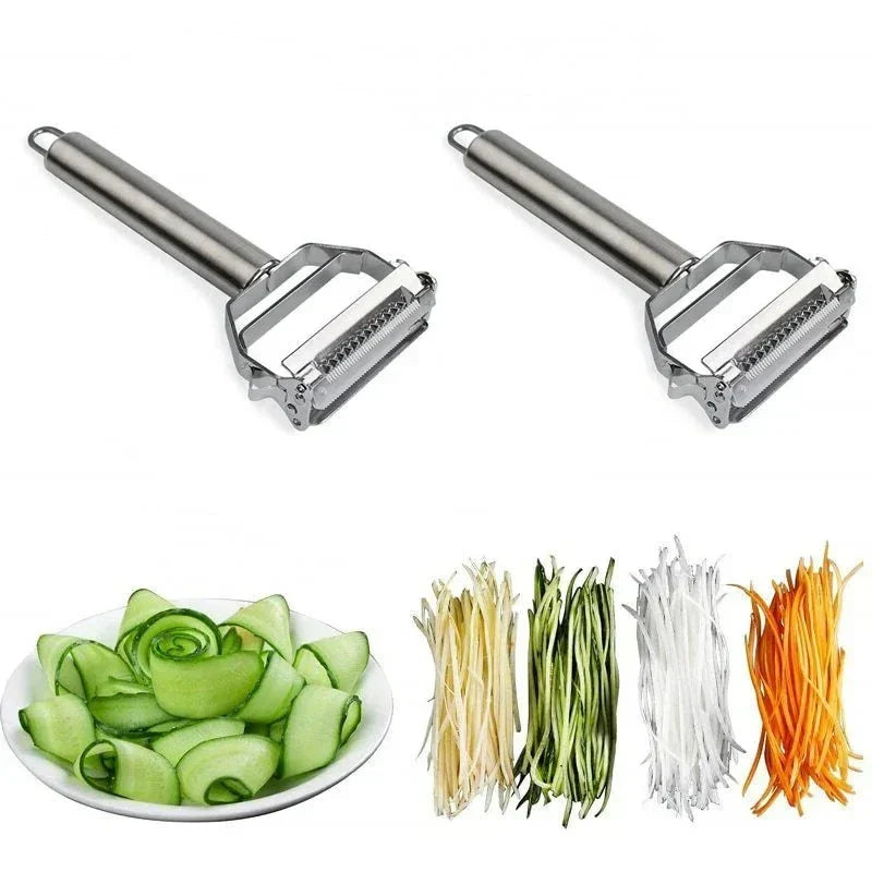 Vegetable Peeler Dual-Blade Julienne & Smooth Stainless Steel Dishwasher-Safe