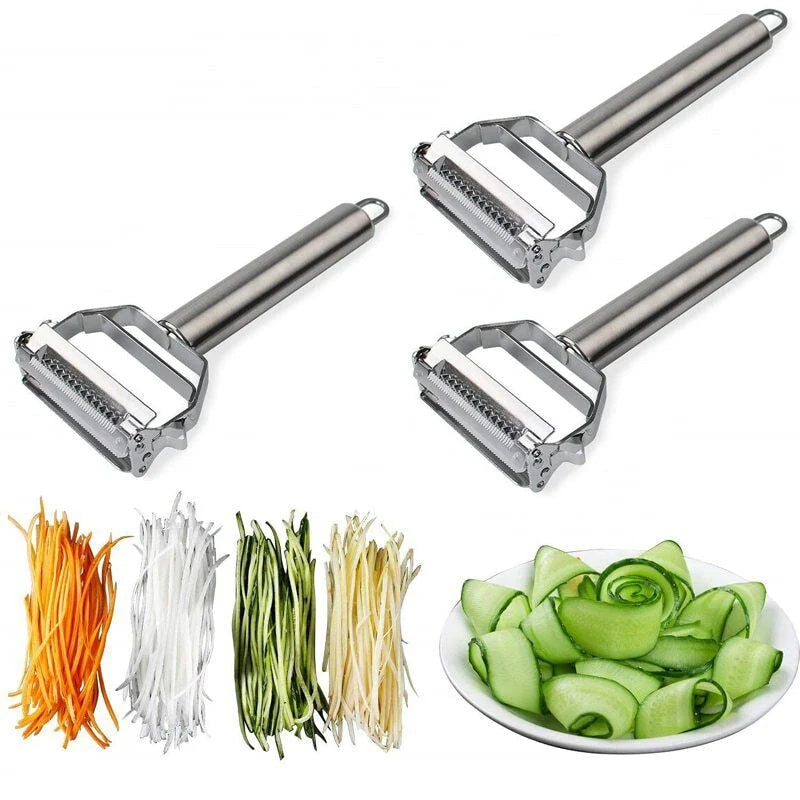 Vegetable Peeler Dual-Function Stainless Steel Dishwasher Safe