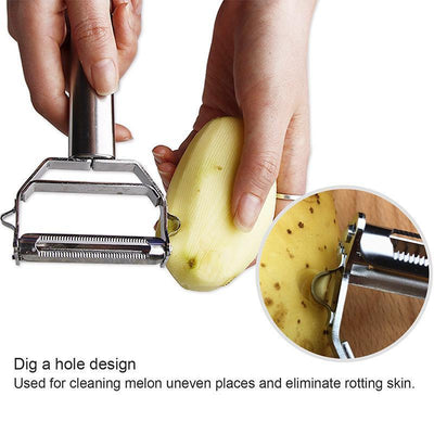 Vegetable Peeler Dual-Function Stainless Steel Dishwasher Safe