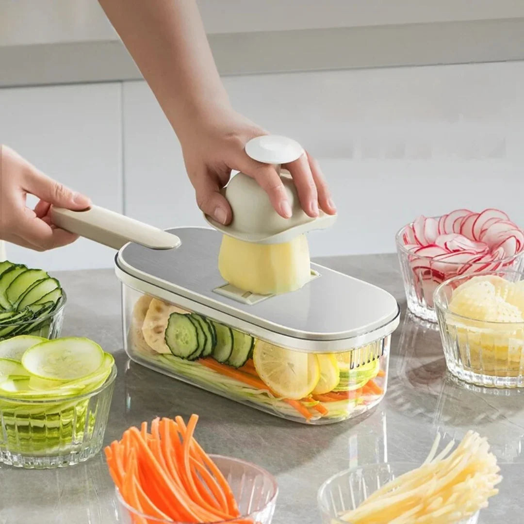 Vegetable Slicer 6-In-1 Stainless Steel Blades Dishwasher Safe