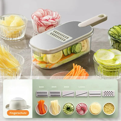 Vegetable Slicer 6-In-1 Stainless Steel Blades Dishwasher Safe