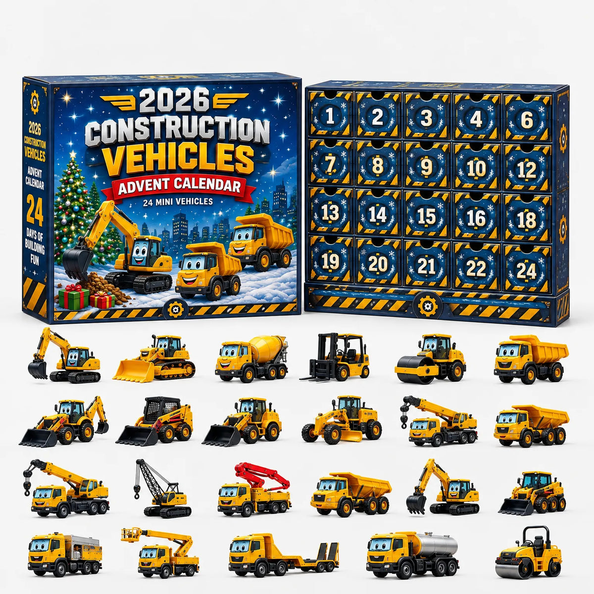 Vehicle Advent Calendar Die-Cast Metal 24 Models