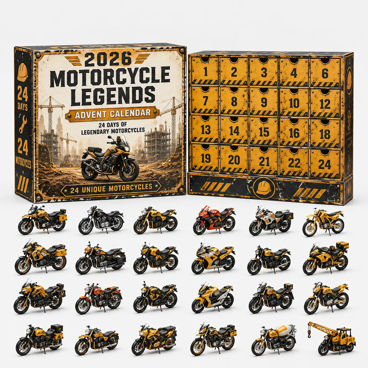 Vehicle Advent Calendar Die-Cast Metal 24 Models