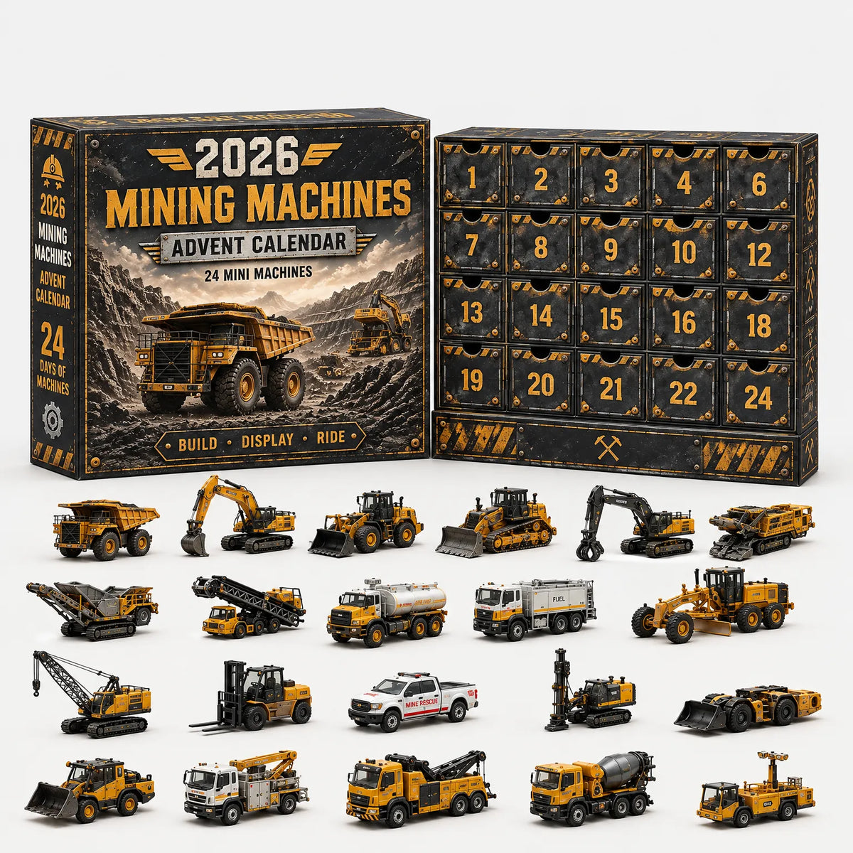 Vehicle Advent Calendar Die-Cast Metal 24 Models