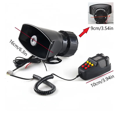 Vehicle Alert System 135 dB Multi-Tone With Microphone