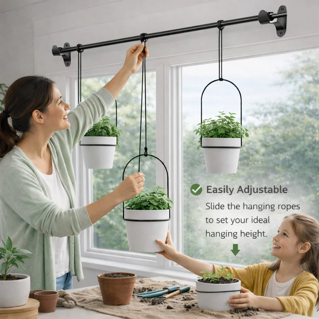 Vertical Garden Set 3-Plant Adjustable Height