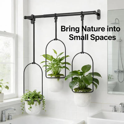 Vertical Garden Set Height-Adjustable & Space-Saving 3 Plant Holders