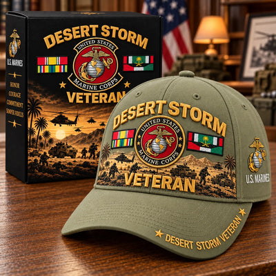 Veteran Cap Desert Storm Tribute Adjustable Curved Brim
