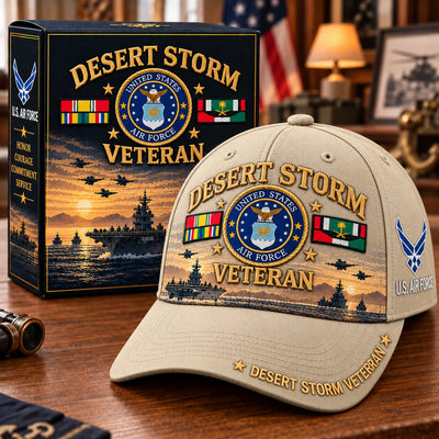 Veteran Cap Desert Storm Tribute Adjustable Curved Brim