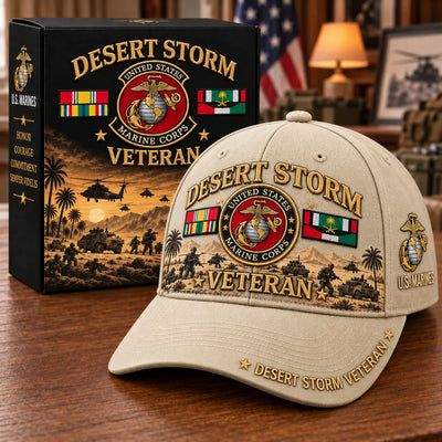 Veteran Cap Desert Storm Tribute Adjustable Curved Brim