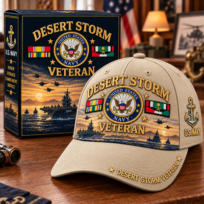 Veteran Cap Desert Storm Tribute Adjustable Curved Brim