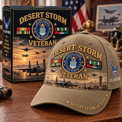 Veteran Cap Desert Storm Tribute Adjustable Curved Brim