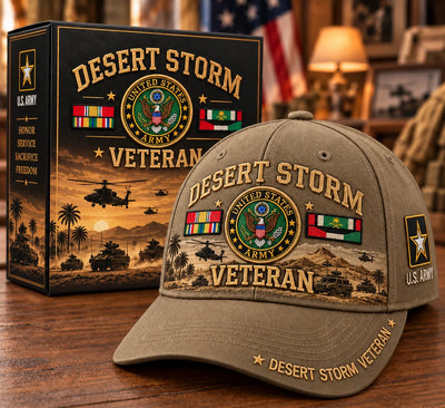 Veteran Cap Desert Storm Tribute Adjustable Curved Brim