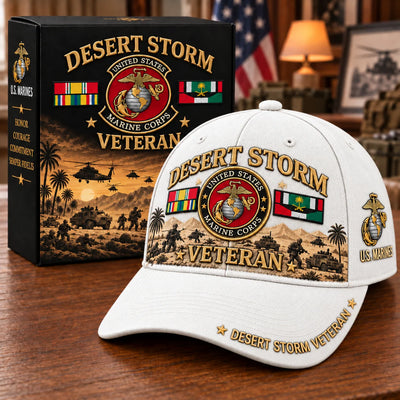 Veteran Cap Desert Storm Tribute Adjustable Curved Brim