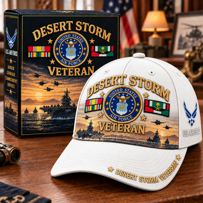 Veteran Cap Desert Storm Tribute Adjustable Curved Brim